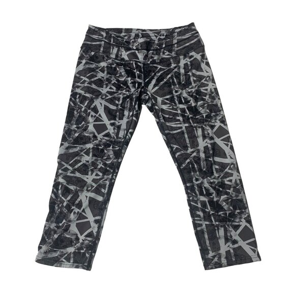 Athleta Women's Black & White Floral Geo Sonar Capri Leggings Size Medium - Picture 2 of 8